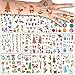 Produktbild 180x Weihnachten Kinder Temporäre Tattoos , Schneeflocke Weihnachtsmann Schneemann Rentier Klebe Tattoo Wasserdichter Körperkunst Aufkleber für Mädchen Junge, Erste Feiertag Neujahr Party zubehör Deko
