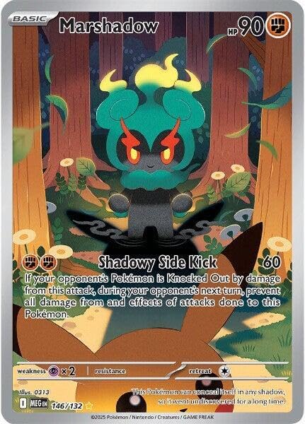 Pokemon - Marshadow 146/132 - Mega Evolution - Illustration Rare - Single Card