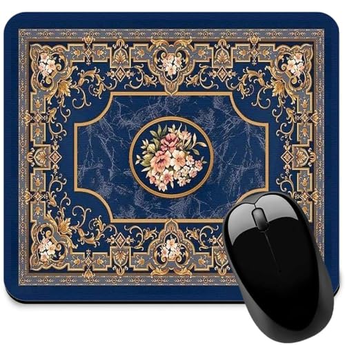 Image of Carpet Pattern Mousepad - Small Non-Slip Rubber Carpet Design Printed Computer Mouse Pad 19x22cm (FMP0228)