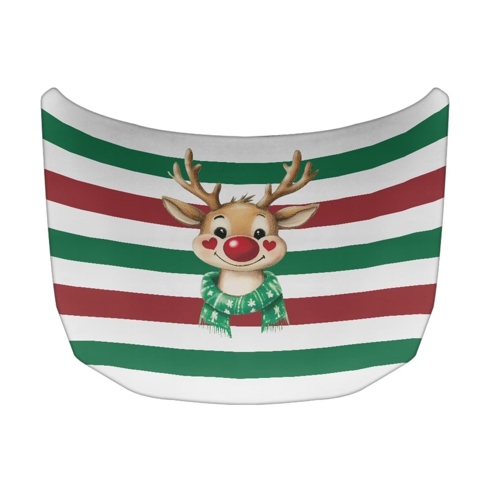 Christmas Deer Car Hood Cover Polyester Elastic Fabric Protector for Car Hood Removable Automotive Accessories for Most Automotive Christmas Decoration and Gifts