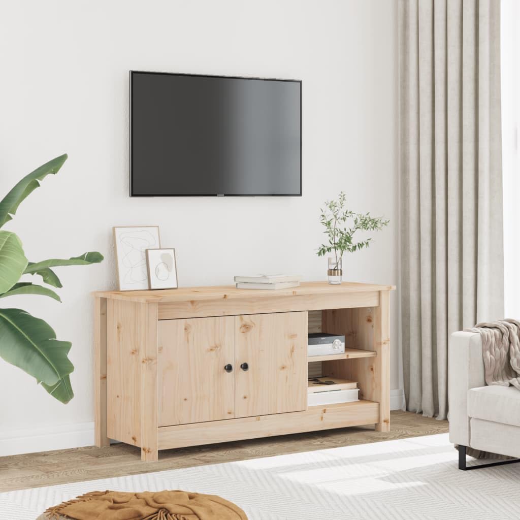 vidaXL Mobile Porta TV 103x36,5x52 cm in Legno Massello di Pino