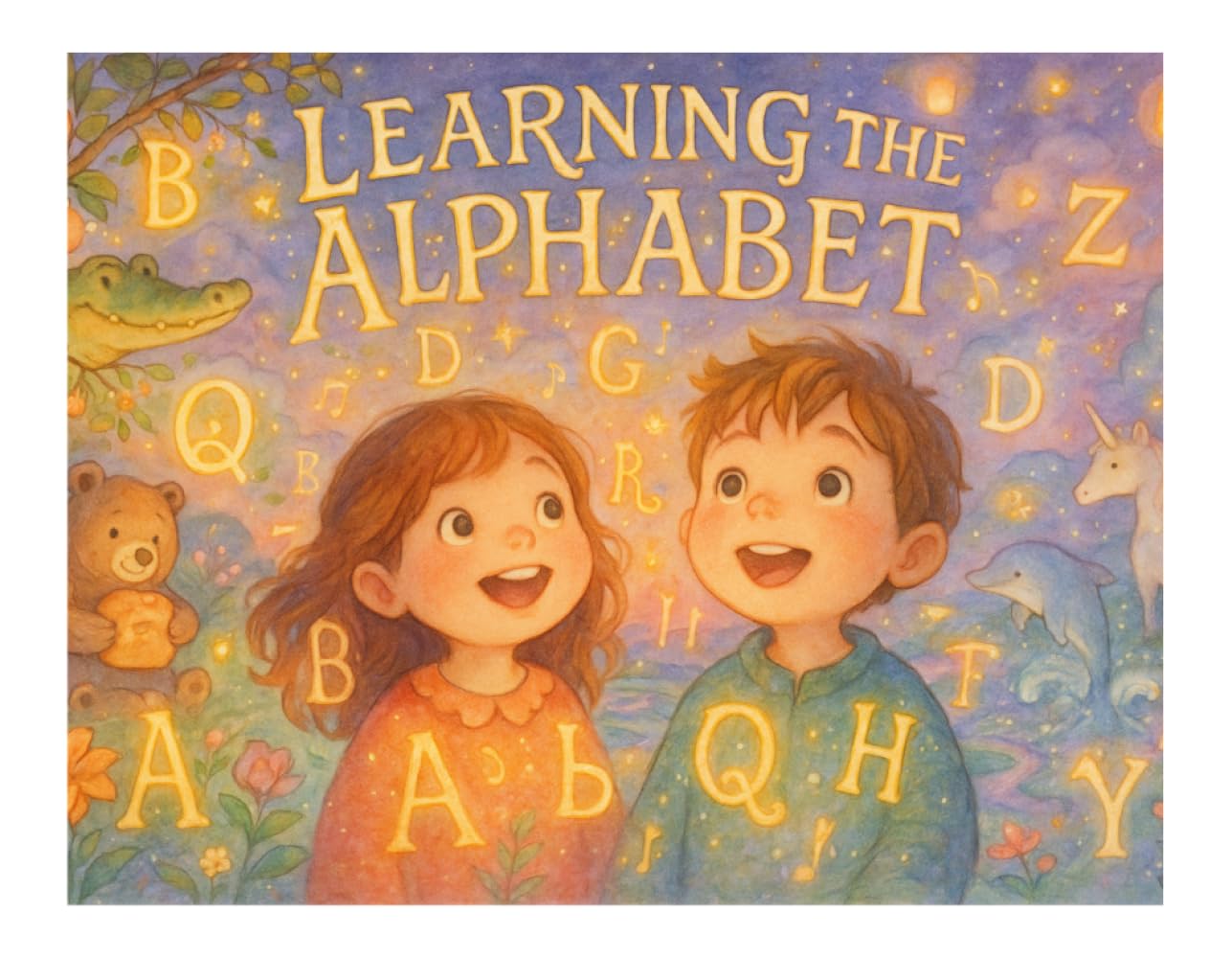 Learning the Alphabet: A Whimsical ABC Storybook for Kids, Toddlers & Preschoolers: A Magical Watercolor Bedtime Adventure Filled with ABC Learning, Animal Friends, and Gentle Storybook Wonder