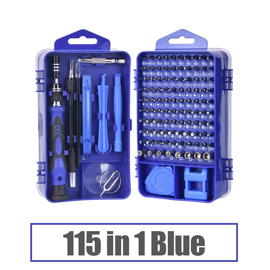 Kit de Herramientas de reparación de teléfonos, Juego de Destornilladores de precisión 115 en 1, Puntas de Destornillador hexagonales Torx magnéticas, Herramientas múltiples aisladas