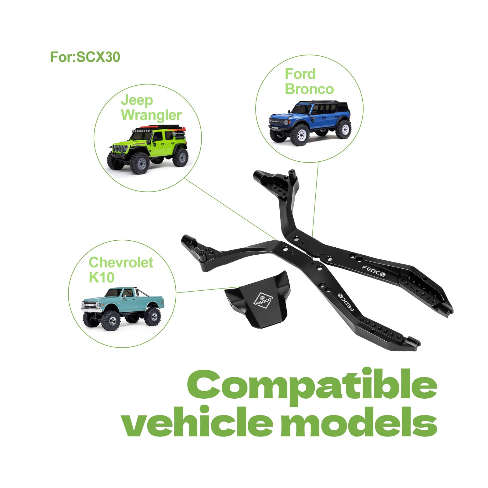 Amazon.com: FEDCO SCX30 Chassis LCG Chassis Frame Kit for Axial
