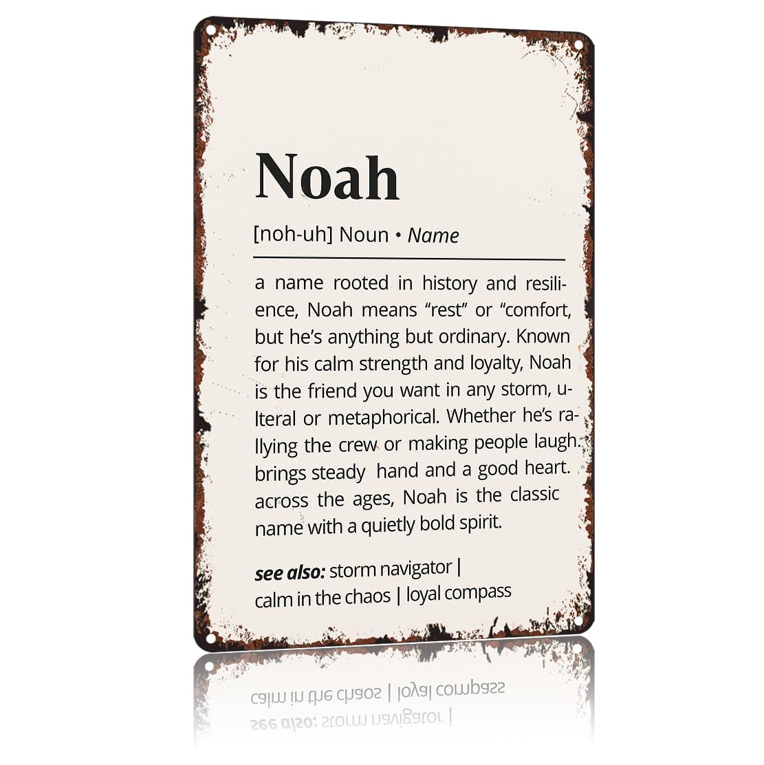 Plain Meaning Style Wall Sign 8x12 Inch, Retro Aluminum Plate for Family Indoor Ornament