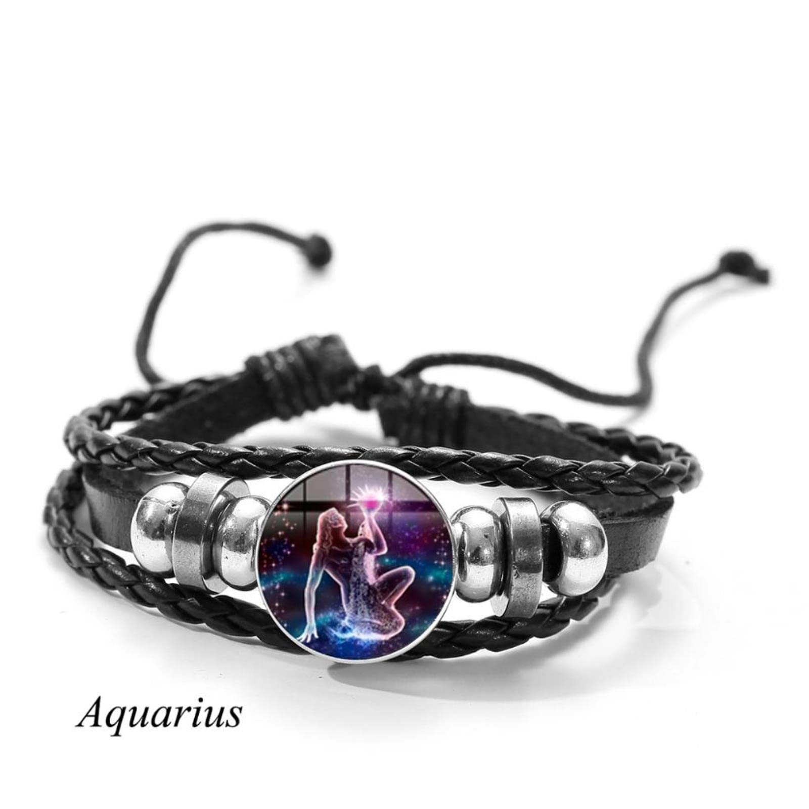 Streetculture Bracciale Charm Acquario: Ciondolo Segno Zodiacale In Argento 925 – Gioiello Regalo Personalizzato