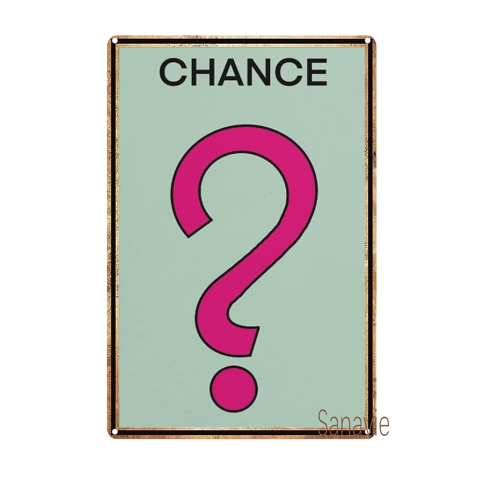 Sanavie Signs Wall Decor Retro Tin Sign Motivational Art In A Monopoly Style Full Hanging Plaque Tin Signage For Home Background Decorations 8X12 Inch