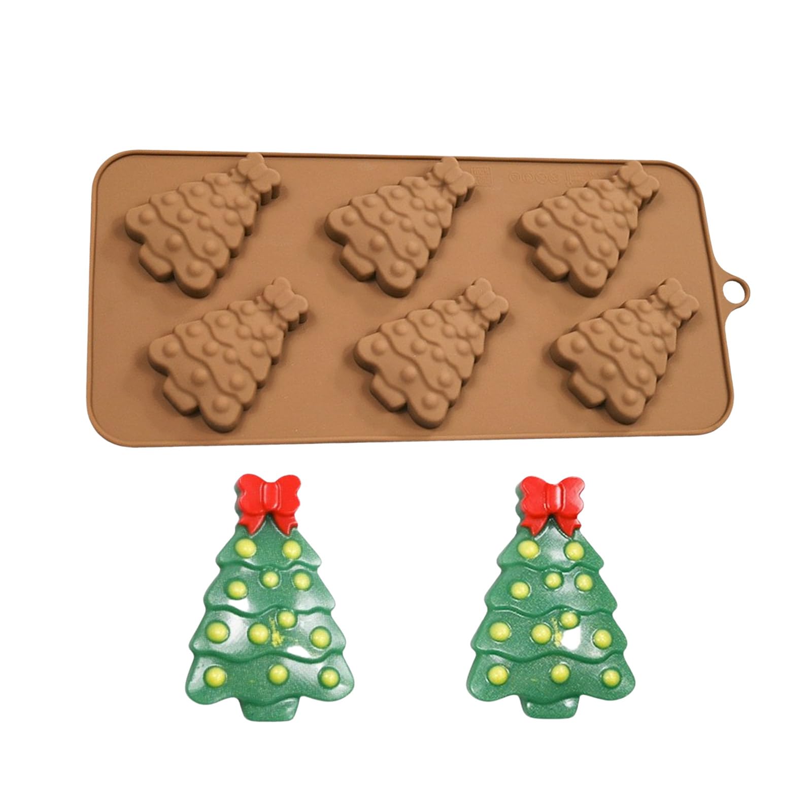 Kalttoy 6 Christmas Trees Food Grade Silicone Chocolate Mold Easy Releases Cake Creative Dessert Kitchen Baking Tool Silicone Baking Molds