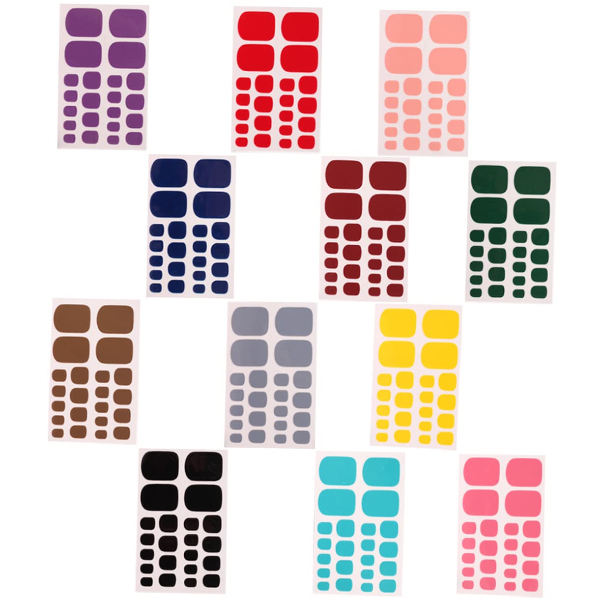 4 Set Stickers Per Unghie Dei Decalcomaniper Unghie Decorazioni Per Manicure Facili Applicare Design Alla Moda Trasparenti Accessori Per Nail Art 12 Fogli*4
