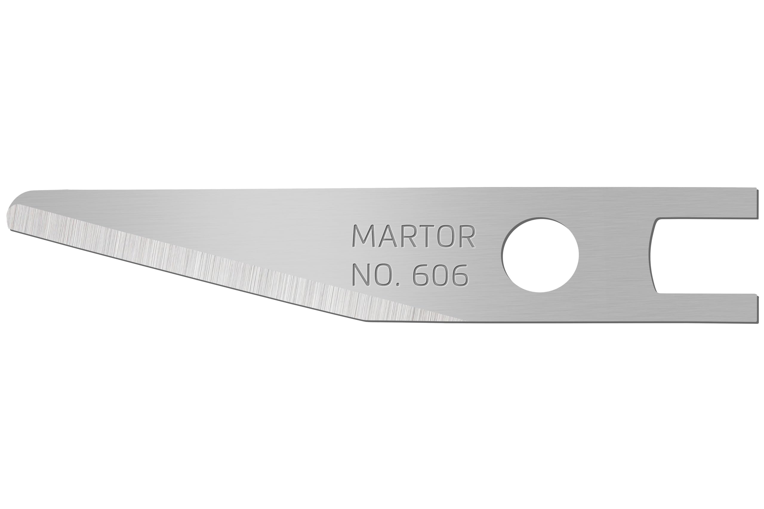 MARTOR 100 x cuchilla gráfica, hojas de recambio, cuchilla artesanal, Escalpelo, desbarbador, 5,7 mm, afilado, un solo uso, nº 606 | Uso único, doble bisel, punta redondeada, GRAFIX 501 & TRIMMEX CUTTOGRAF, No. 606.65