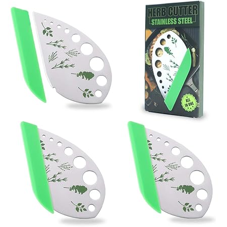 Zhuohai Herb Stripper Stainless Steel Kitchen Herb Leaf Stripping Tool Kitchen Gadgets For Kale, Chard, Collard Greens, Thyme, Basil, Cilantro Tool (9 Holes