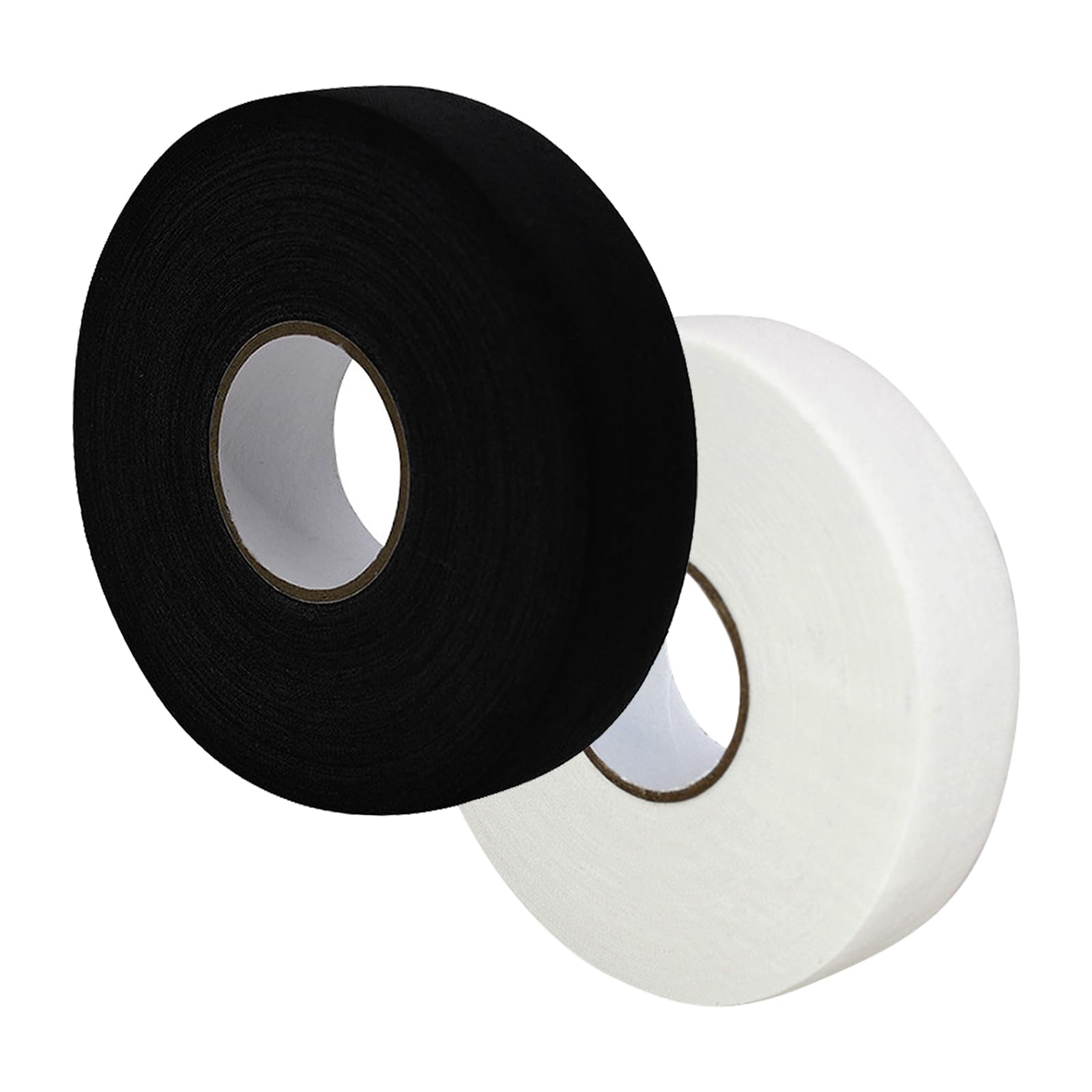 2 Rouleaux Ruban de Hockey Adhésif 25m x 25mm Tape Hockey sur Glace Ruban de Bâton de Hockey Antidérapant Tape Crosse de Hockey pour Raquette Tennis, Badminton (Noir, Blanc)