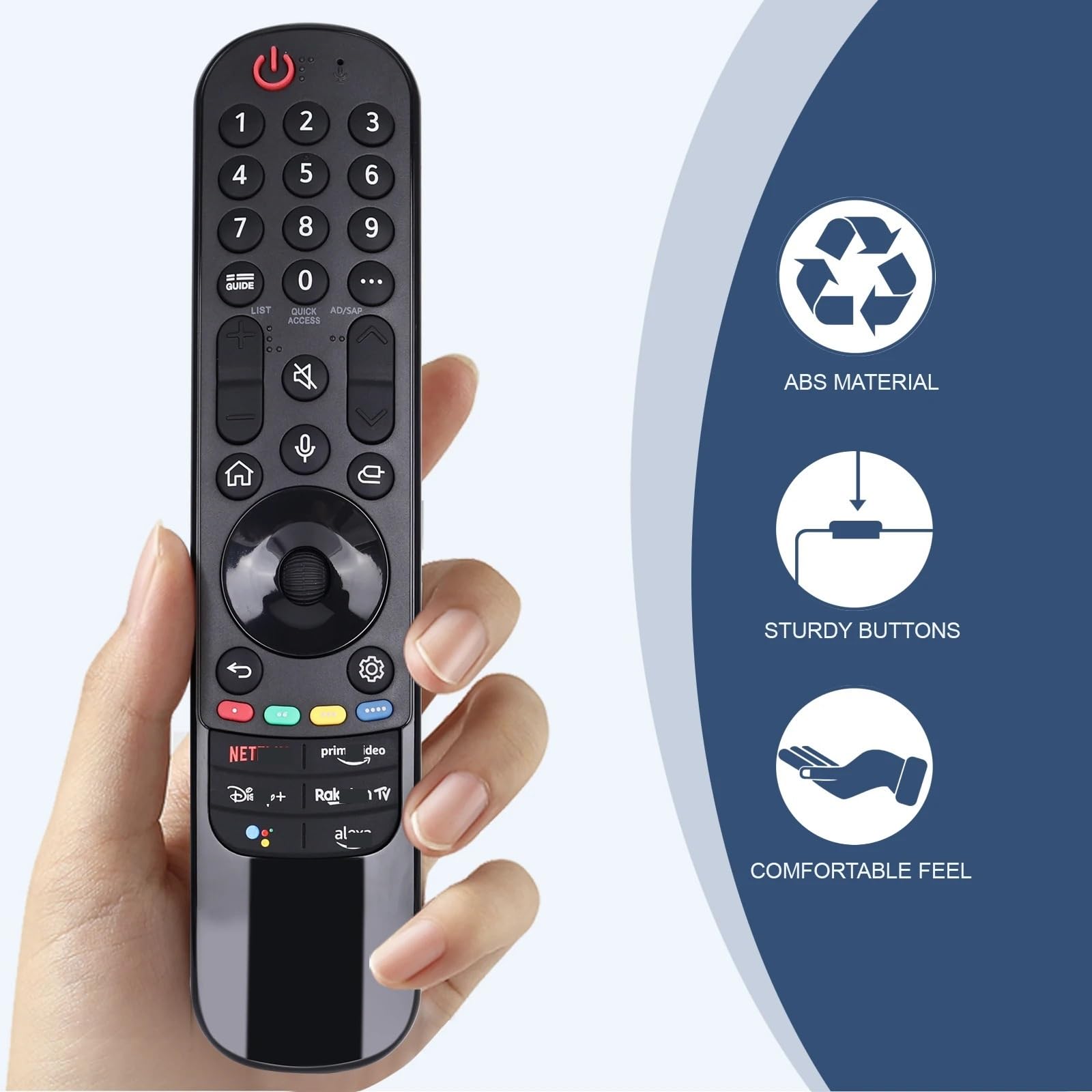 1 szt. Uniwersalny do pilota IG Magic MR18/19BA MR20/21/23/24GA | Kompatybilny z telewizorami Smart TV LED OLED LCD 4K 8K UHD(Voice)