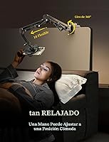 Vista 3 de LISEN Soporte de cuello de cisne para escritorio de cama [3ª actualización], soporte de teléfono celular para escritorio, accesorios de cama