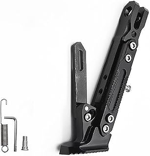 Motorcycle Kickstand for Piaggio Fly 150 2006-2019, Adjustable Foot Side Support Parking Kickstand, Motorbike Modified Parking Foot Side Tripod Support Stand,B Black