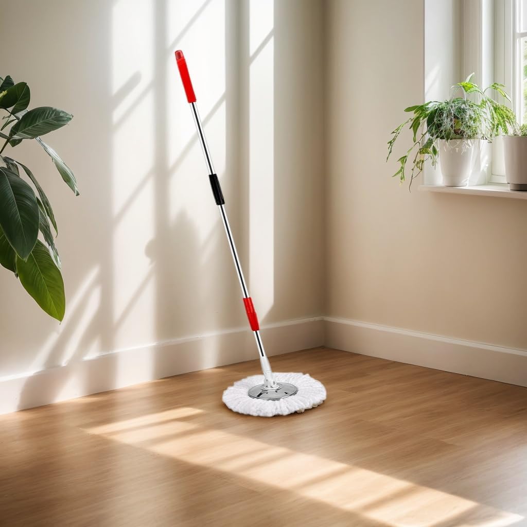 PULNDA Mop Head Replacement,360° Spin Mop Replacement Head,Round Mop Head Microfiber Refills,8 Pack