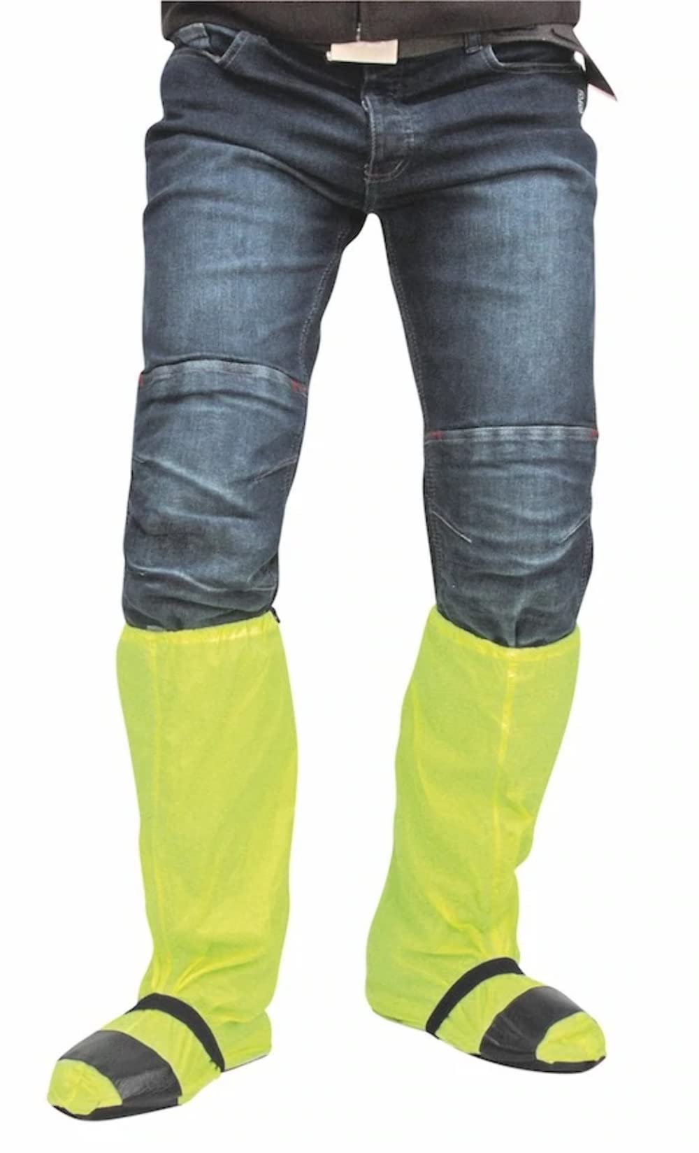OJ Compact Copriscarpe Antipioggia Moto Unisex | Copri Scarpe 100% Impermeabile e Compatto, Suola Slim Antiscivolo, Regolabile con Coulisse per Massimo Comfort, GIALLO 2XL