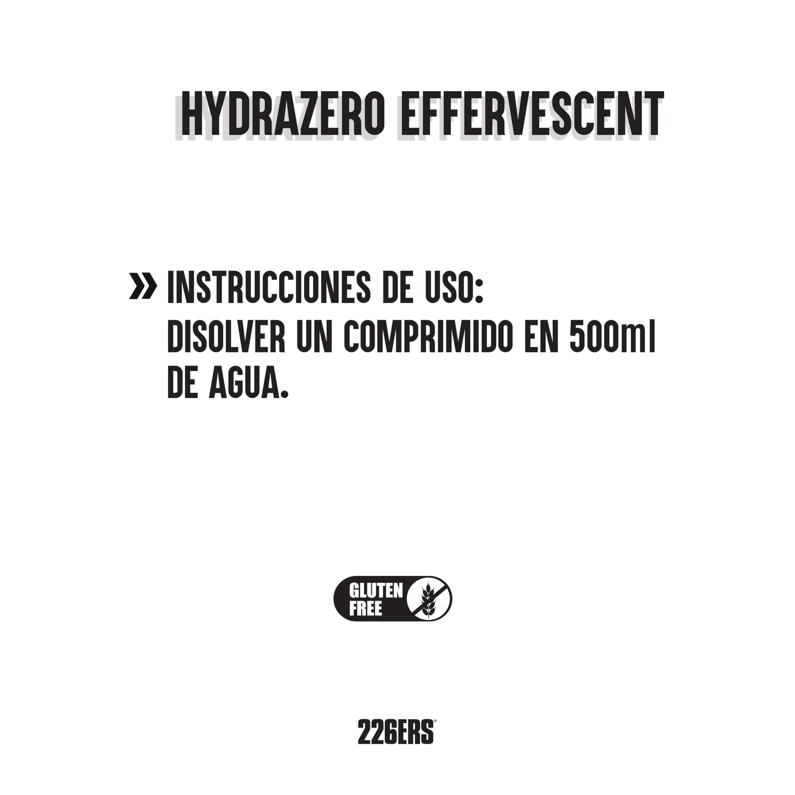 226ERS Hydrazero Effervescent, Tabletas Efervescentes para Reposición de Electrolitos, Apto para Veganos, Sin gluten, Sin calorías, Limón - 20 tabletas