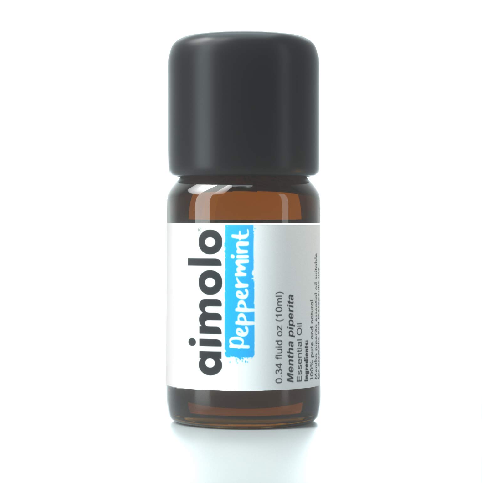 Peppermint Essential Oil 100% Pure Therapeutic Grade, Undiluted, Best Aromatherapy for Diffuser, Non-GMO, Ease Stress by Aimolo 10ml