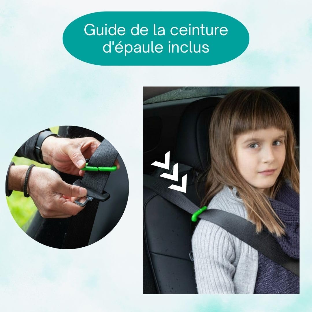 Urban Kanga Wombat Go Rehausseur ISOFIX 125-150 cm i-Size R129 | Sans dossier, rembourré, avec guide de ceinture