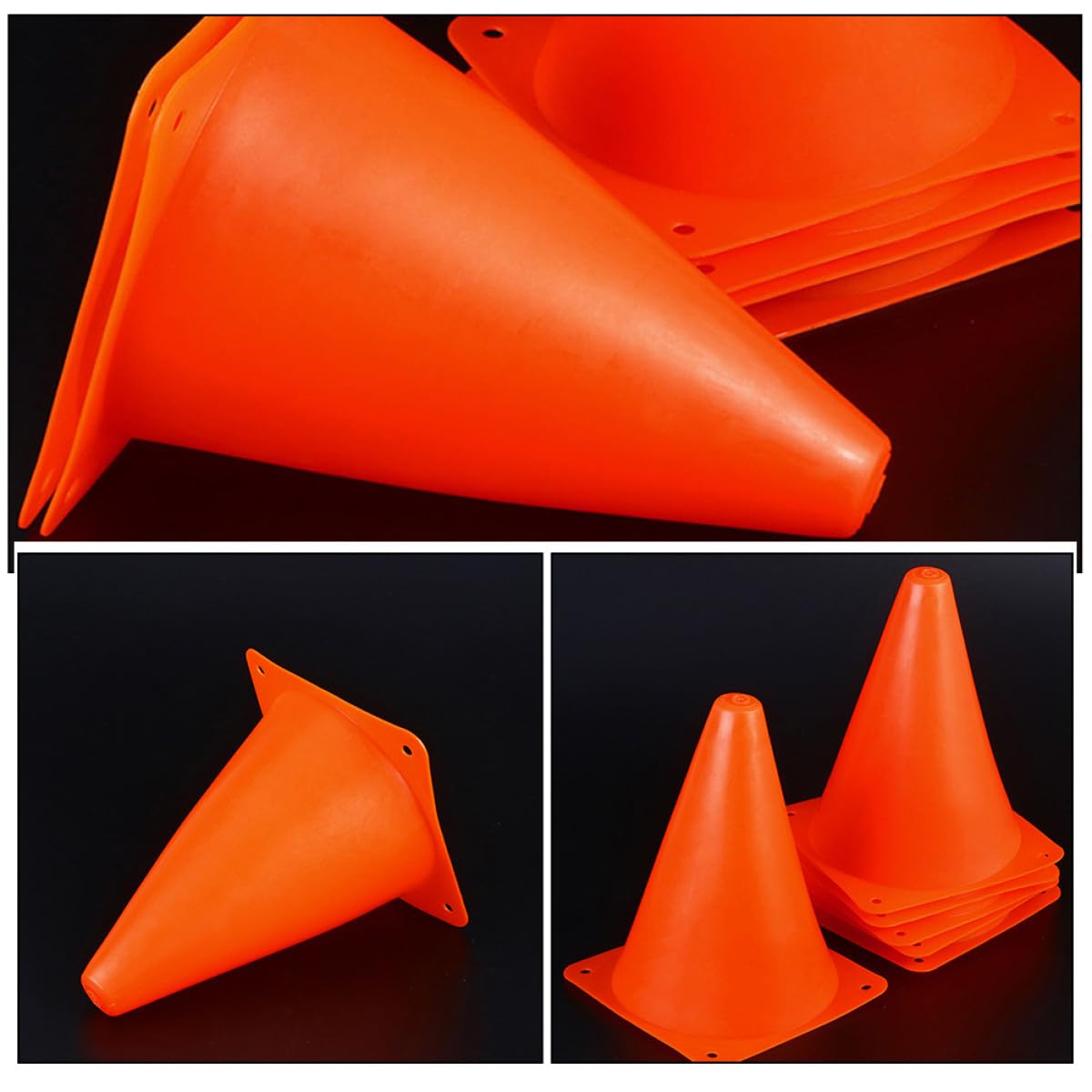 Toyvian 16 Piezas Conos de Plástico Apilables para Entrenamiento Deportivo de Fútbol y Patinaje sobre Ruedas, Accesorios Resistentes y Duraderos para Práctica y Ejercicios