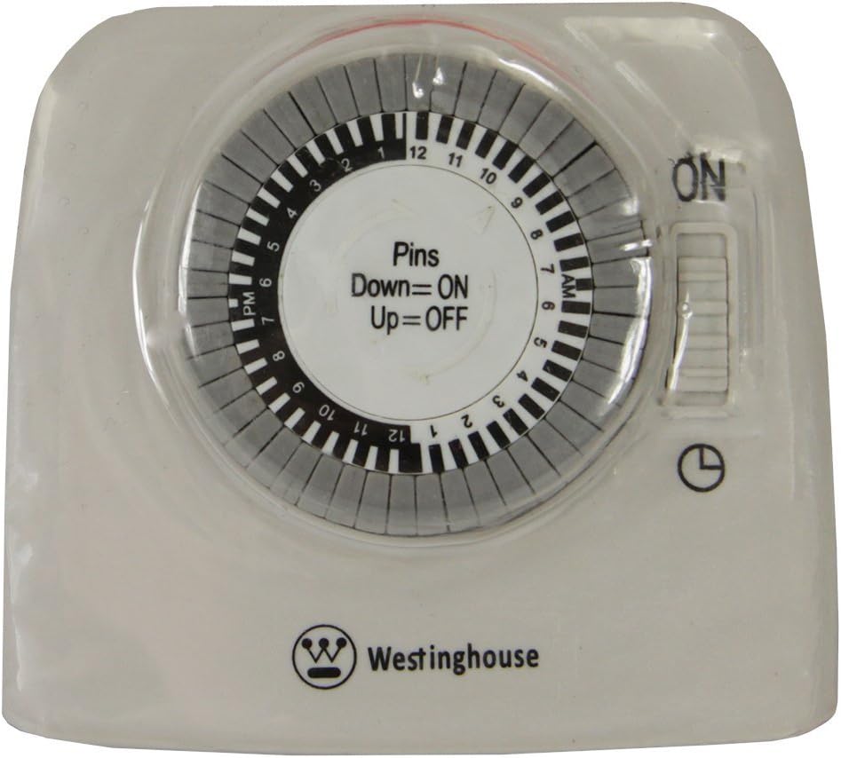 Westinghouse 2Outlet 24Hour Heavy Duty Mechanical Pin Lamp Timer