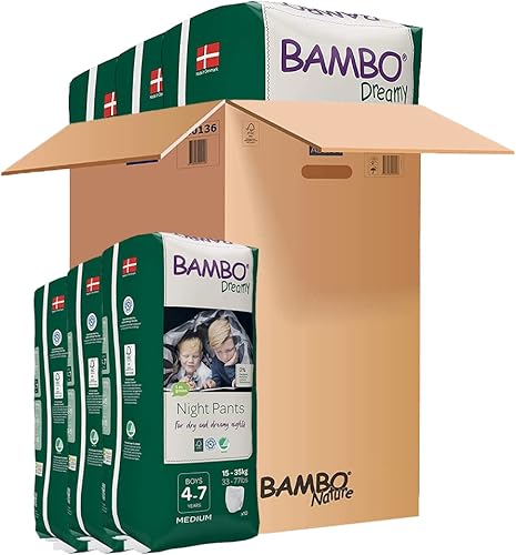 Bambo Nature Pantalones de noche de ensueño prémium niños de 4 a 7 años, 120 unidades