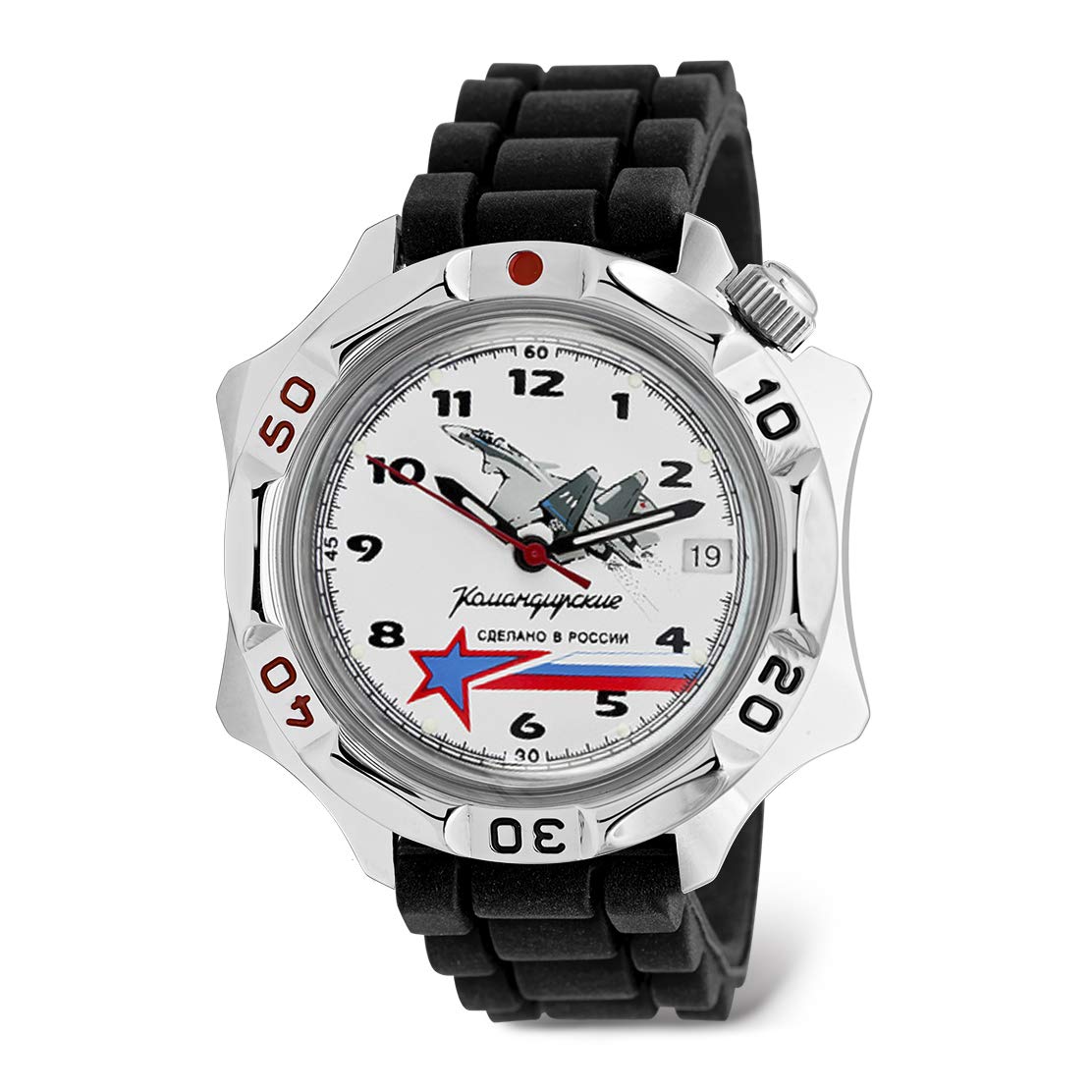 VOSTOK | Komandirskie SU-35 Flanker Fighter Commander Russian Air Force Military Mechanical Wrist Watch | Fashion | Business | Casual Men’s Watches | Model 531764