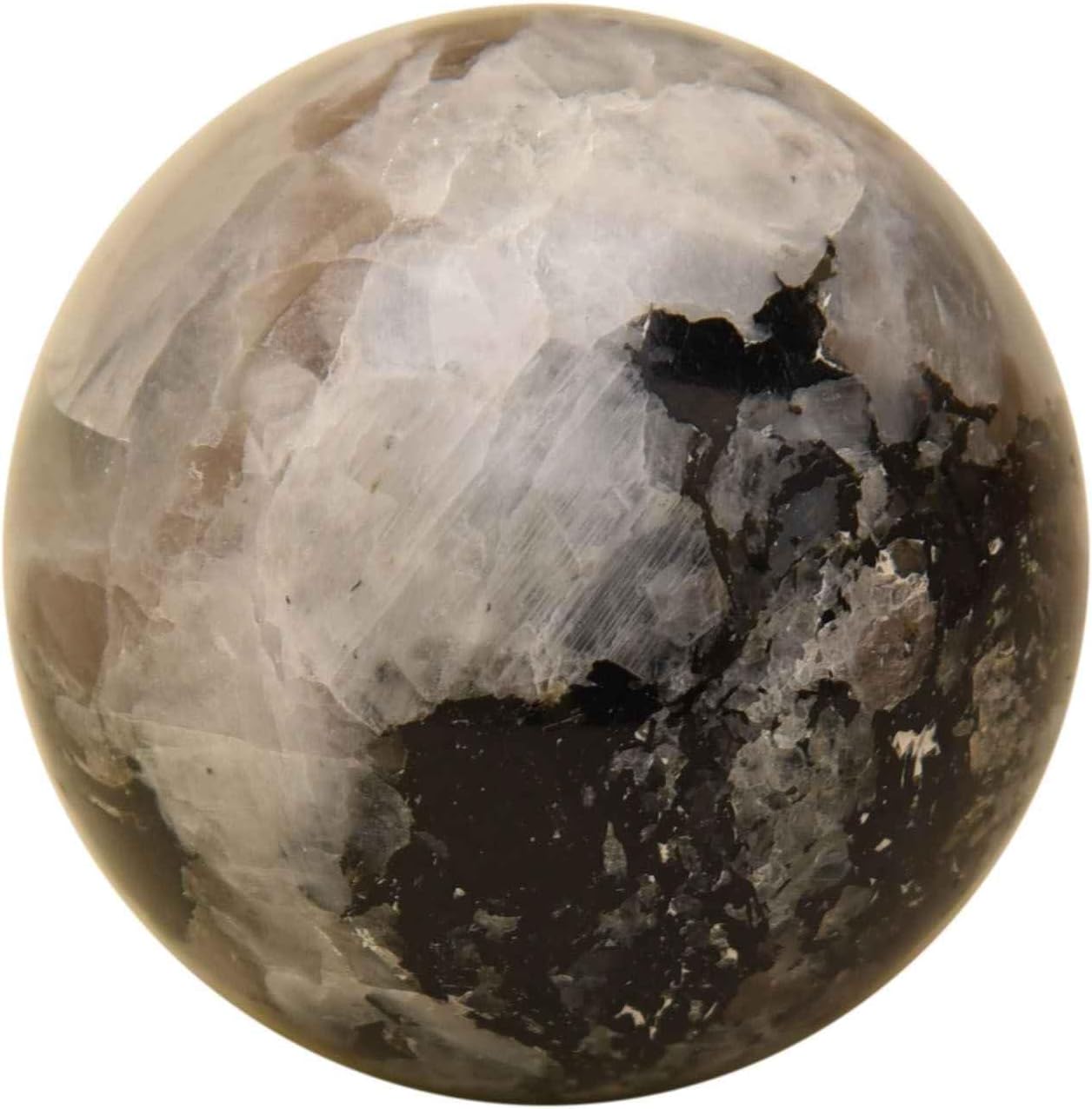 Blessfull Healing Reiki Healing Rainbow Moonstone Design #3 Sphere Ball Stone 40-50 mm Approx