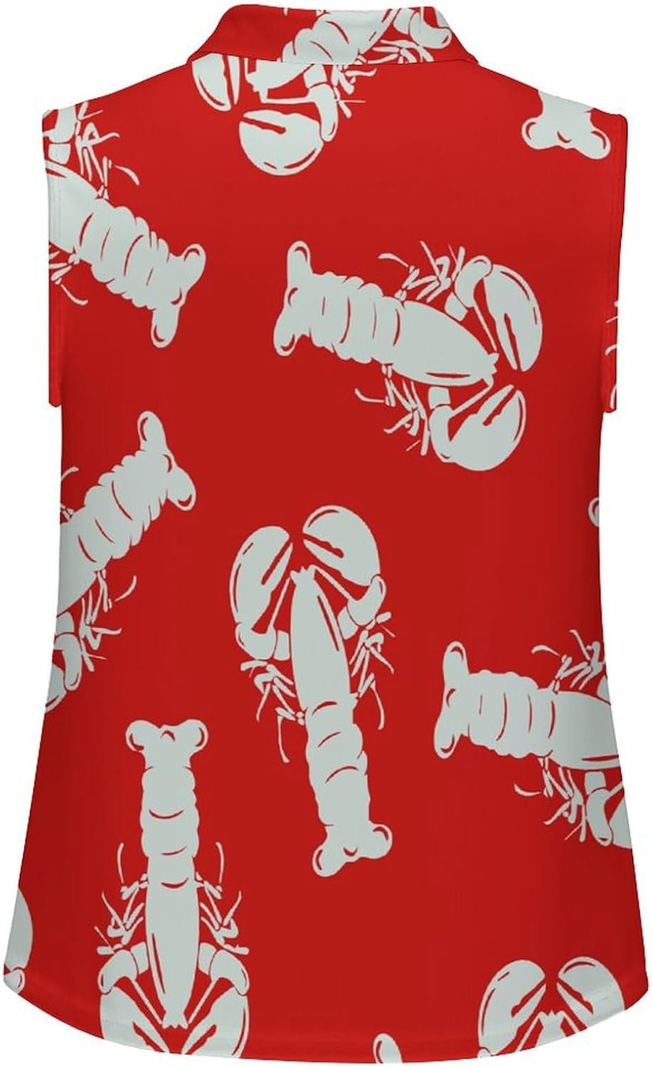 Red Lobsters Women's Golf Shirt Sleeveless Polo Shirts Tank Tops Blouses Tennis T-Shirts Casual