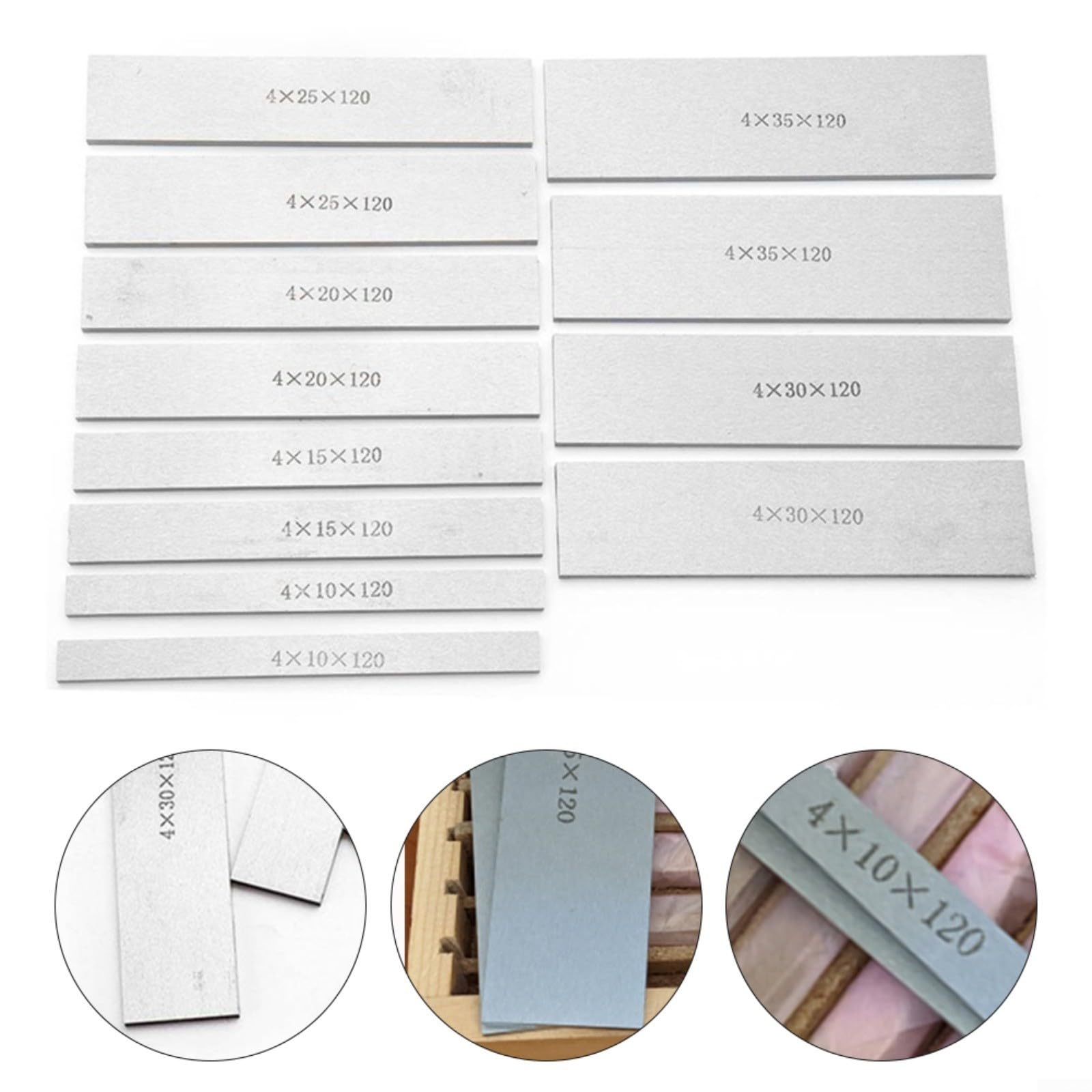 Juego de bloques paralelos de 12 piezas de acero de aleación, 120 mm x 10-35 mm, 6 pares de almohadillas de precisión para fresado CNC y tornos con maletín de madera