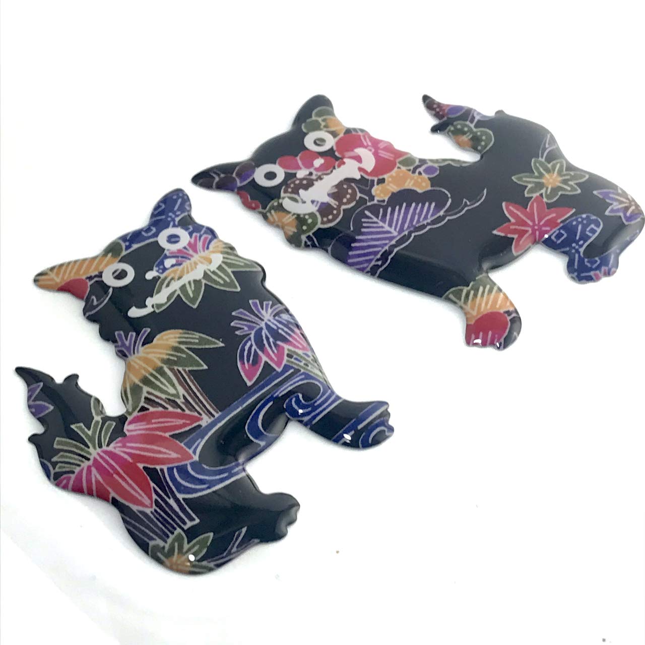 Amazon.co.jp: 紅型シーサー(大) 琉球ヒーリング ドロップ立体