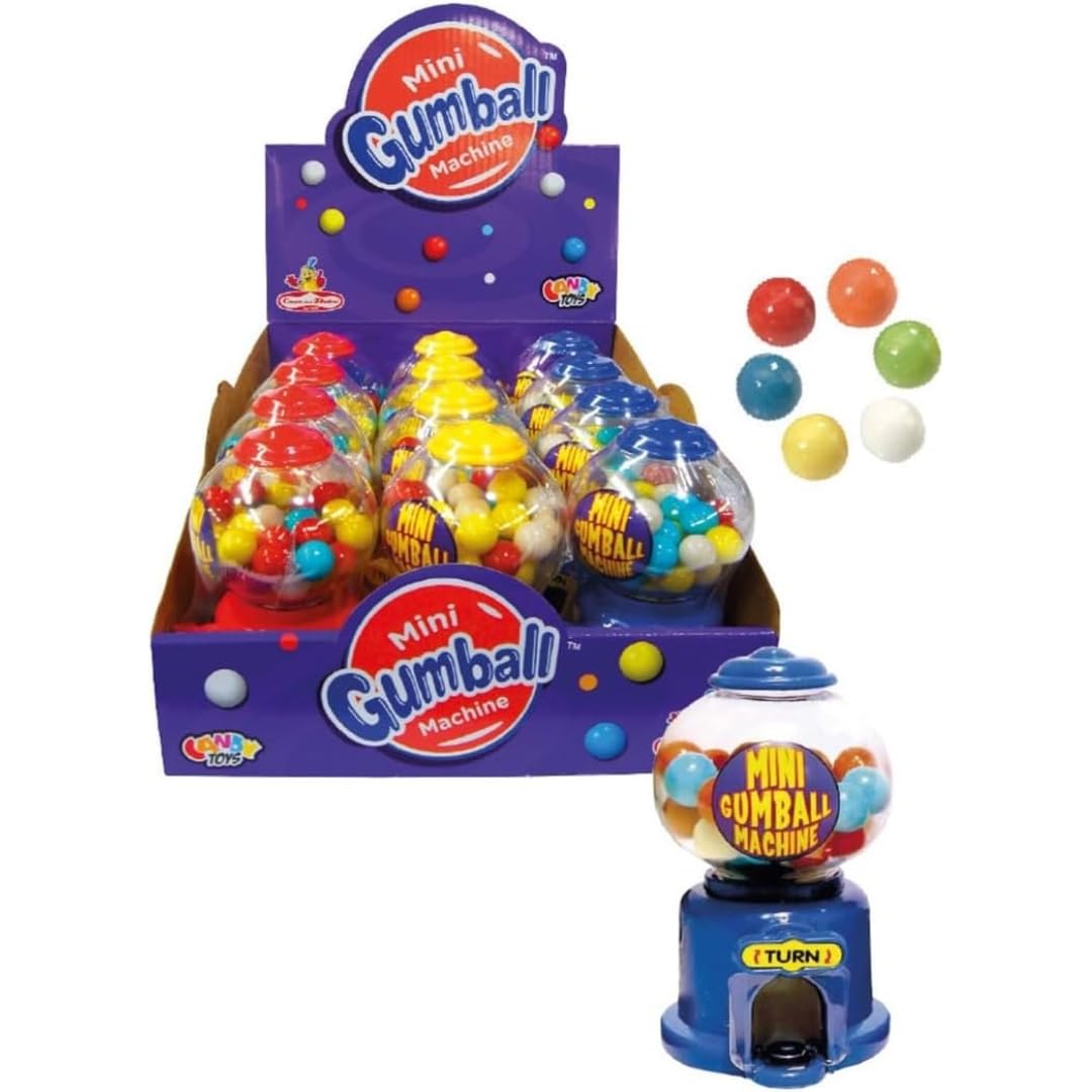 Casa del Dolce Mini Gumball Machine Confezione da 12 Pezzi