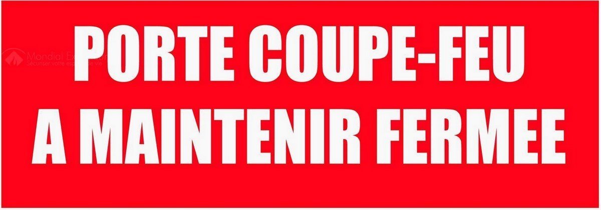 Panneau Porte coupe feu a maintenir fermée - Rigide 330x120mm - 4140520