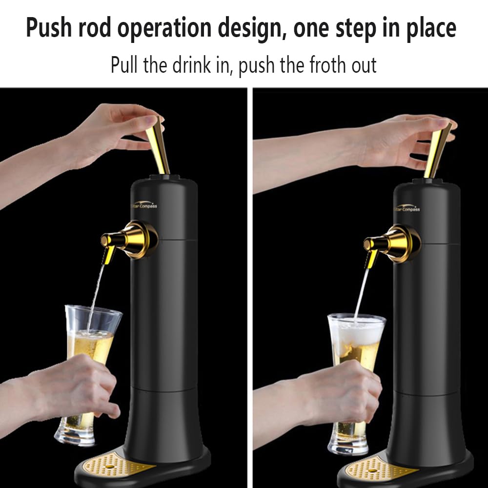Dispensador de cerveza portátil, potenciador de espuma ultrafina para una frescura más duradera para los entusiastas de la cerveza