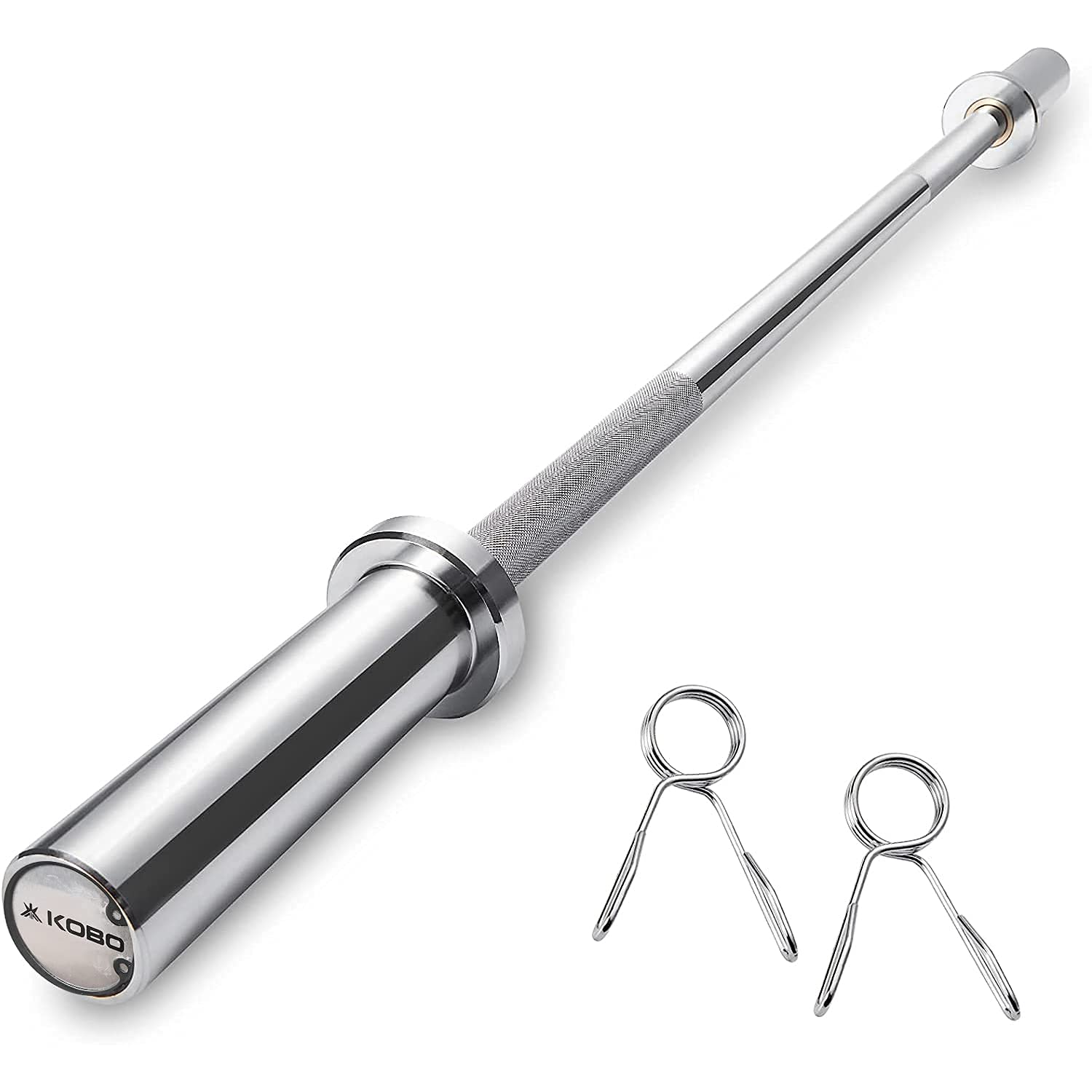 Kobo OR-5-a Steel 5 Feet Olympic Weightlifting Bar 28mm Grip 140 kg Capacity Bar Bench Press with Rotating Sleeve, 5 Feet (Chrome) (B076SNFVF3) Amazon Price History, Amazon Price Tracker