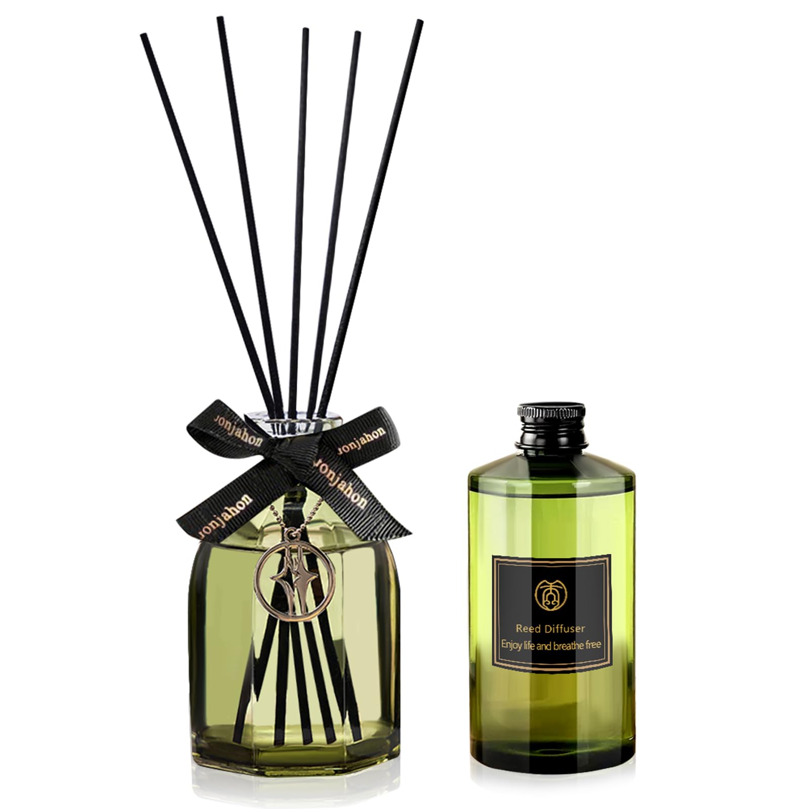 Reed Diffuser Set 10.14 Oz Fragrance Scent Aroma Perfume Oils Refill Rattan Sticks Air Freshener Aromatherapy .for Room House Kitchen Bedroom Office Hotel Deodorize Odor Removal(Fresh Cologne)
