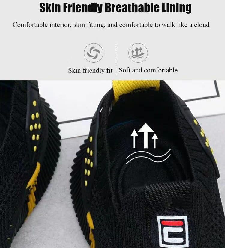 MSYINGL Men's Outdoor Hiking Orthopedic Shoes,Slip On Resistant Fitness Walking Comfort Sneakers Lightweight Casual Breathable Loafer Sneakers3