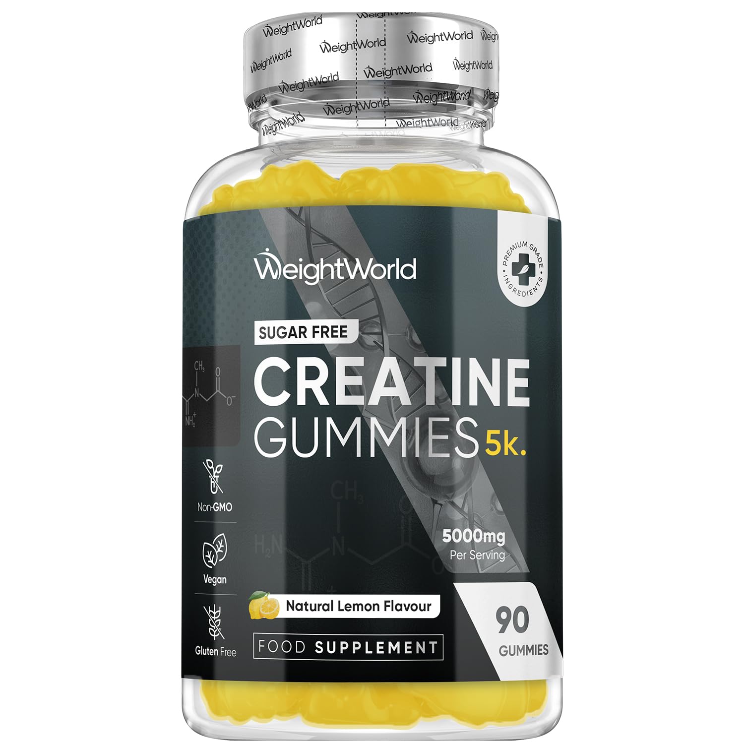 Sponsored Ad – Creatine Gummies for Women & Men - 5000mg - Sugar-Free - 90 Gummies - Natural Lemon Flavour - Vegan-Friendly Creatine Monohydrate Supplement - 1 Month Supply - Non-GMO & Gluten-Free