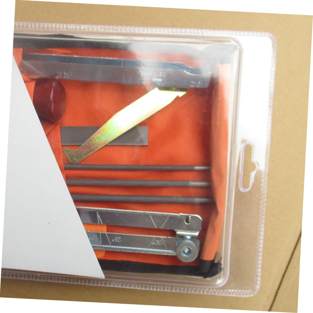 Kit Affilatrice per Motosega 10 Pezzi Metallo Arancia | Resistenza All’usura, Durevolezza Elevata, per Catene di Motosega, Uso Professionale e Personale