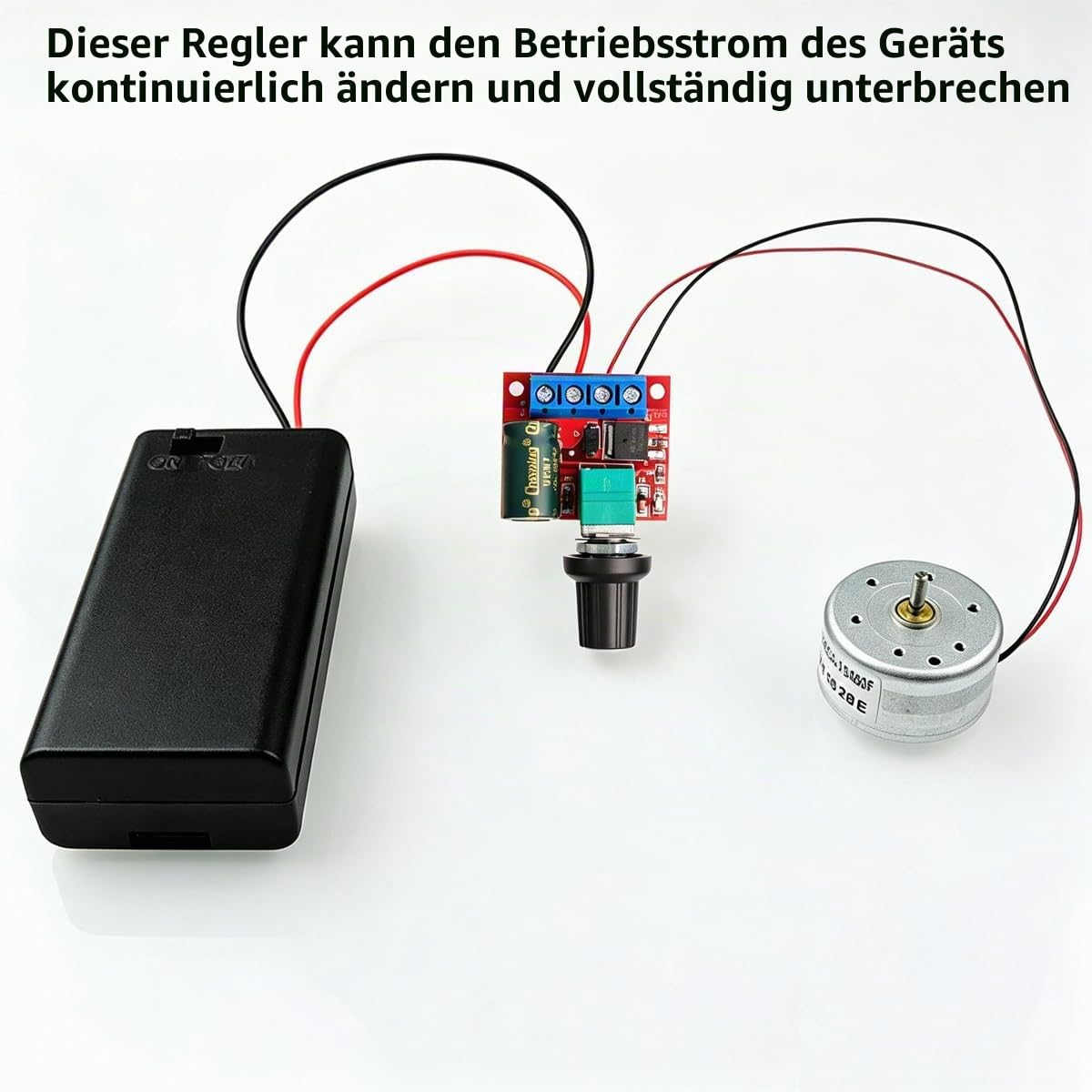Produktbild von PWM Motordrehzahlregler 5-30V DC 6A 150W – Mit Umkehrschalter, Einstellbar, Für Bürstenmotoren