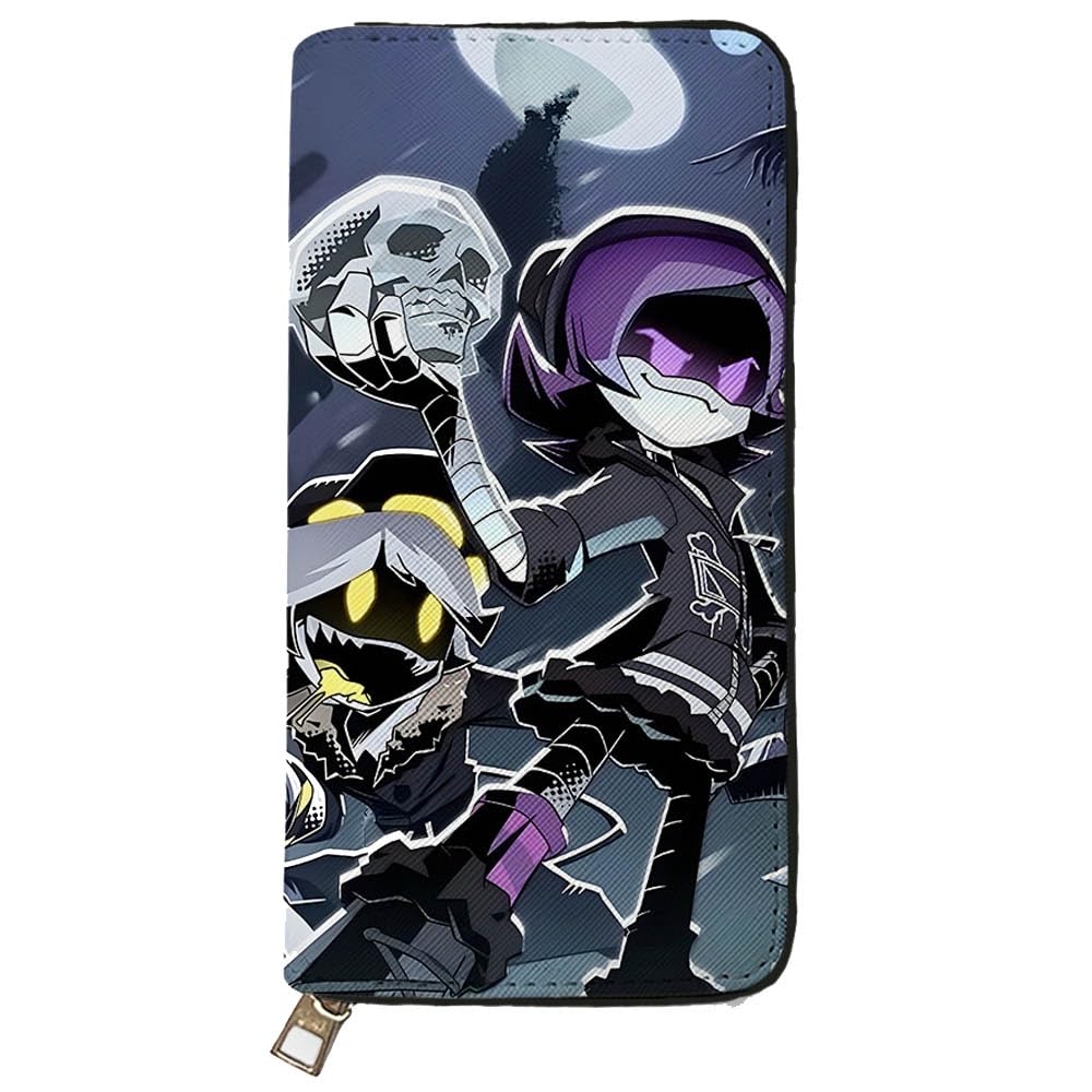 JUSONGKWCP Murders Drones PU Leather Wallet | Bi-Fold with Zipper | Unisex Teens | Contemporary Style | Cartoon Pattern | 5 Colors | Multicard Wallet with Zipper Coin Pocket