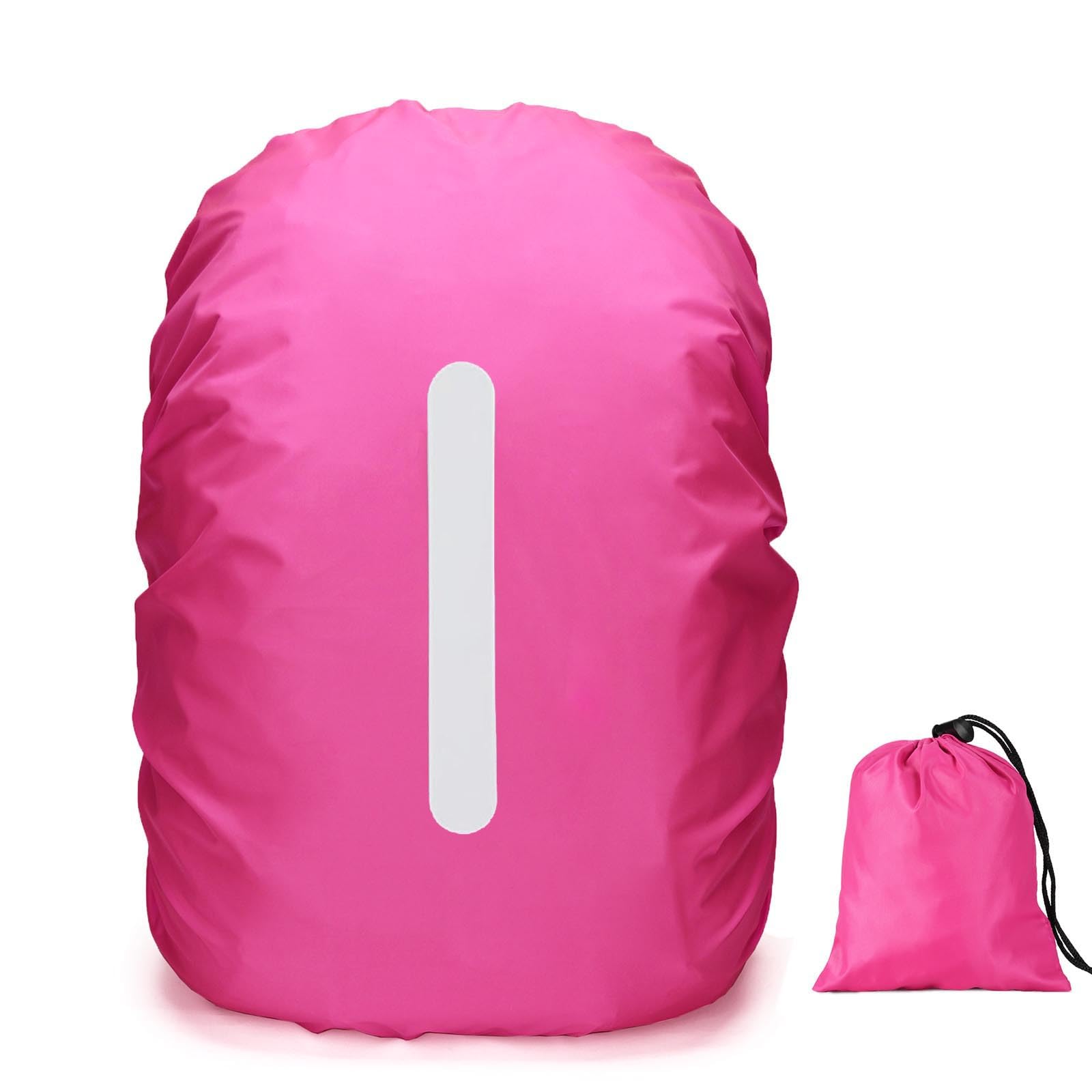 PINEPAN wasserdichte Rucksack-Regenhülle mit Aufbewahrungstasche Schultaschen-Reflektor Rucksackhülle mit reflektierenden Streifen für Wandern, Camping, Reisen, Radfahren, 15-100L