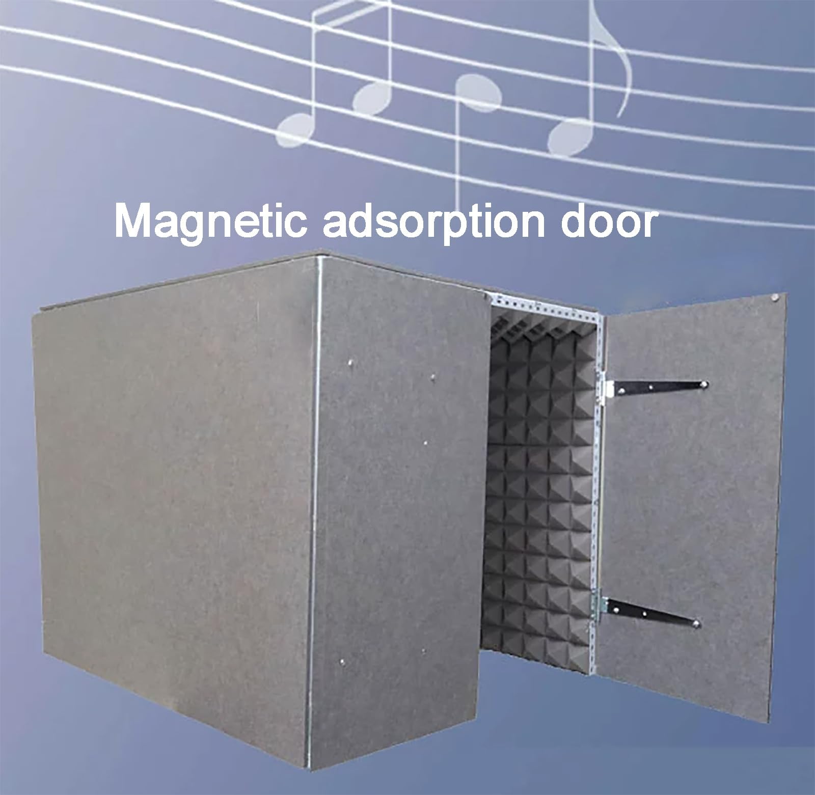 Cabina Vocal Portátil - Cubierta Insonorizada Completamente Cerrada, Gris - Cabina De Estudio En Casa Ideal Para Grabación De Música, Podcasting Y Tratamientos Acústicos - Protector De Escritorio Con