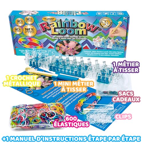 Bandai Rainbow Loom Original – Loisir Créatif Fabrication de bracelets Métier à tisser avec 600 élastiques Licence Officielle Kit breveté Jouet Enfant et + CD00001 - vue 3