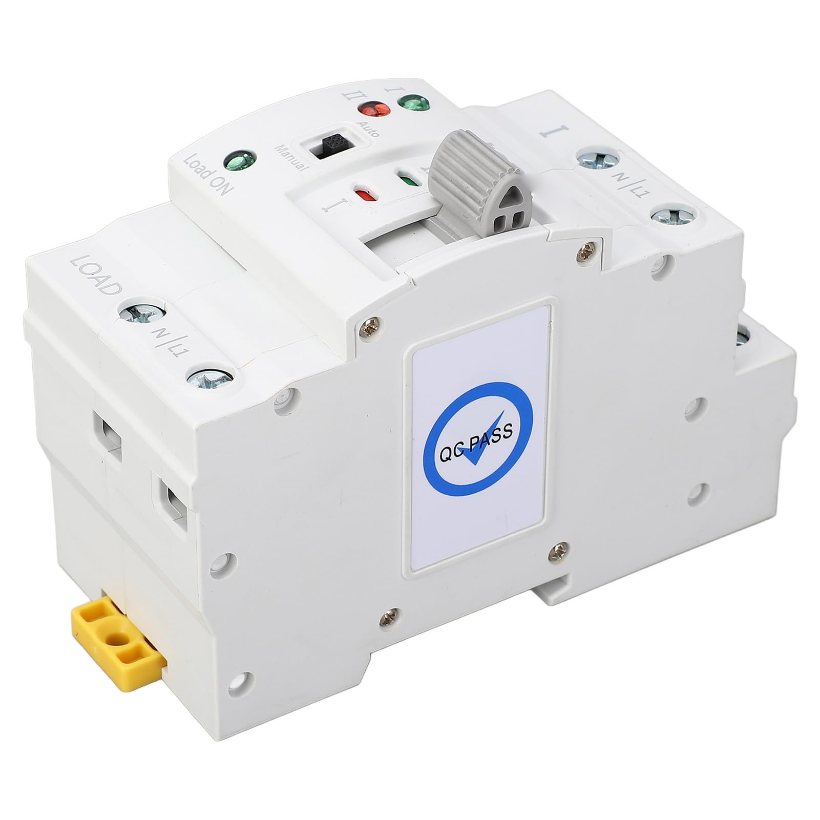 Interruptor de Transferencia Automática Doble Potencia ATS 2 Polos 63A 110V - Transición de Milisegundos para Sistemas de Emergencia - Material PC Ignífugo con Contactos Plata -