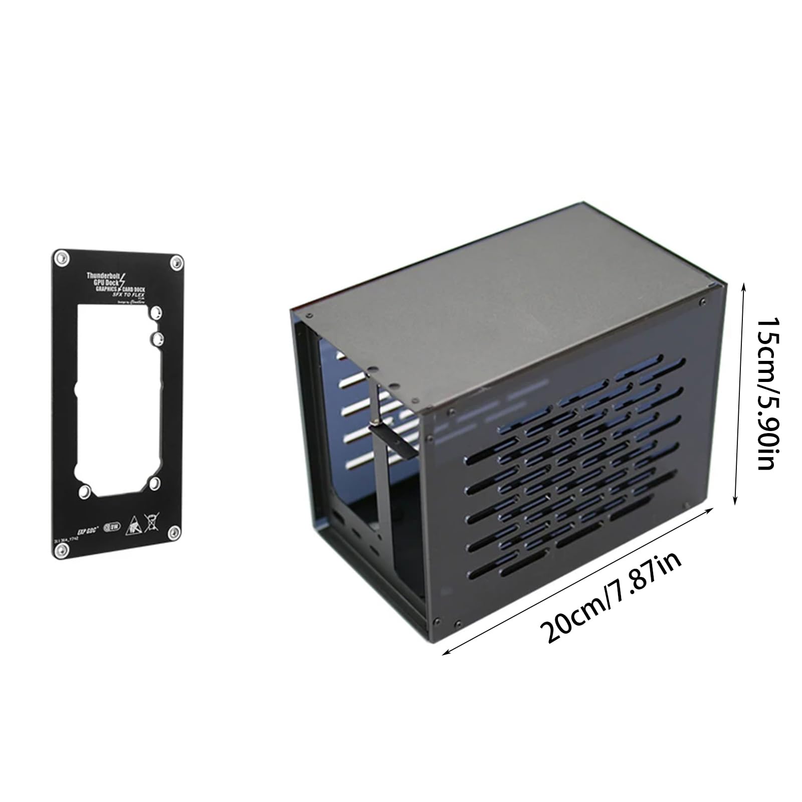 Metall GPU Dock Gehäuse für GPU Dock TH3P4G3 für Grafikkarten Nutzung, Acryl Seitengehäuse, genießen Sie reibungsloses Gaming, Zubehör für die Installation