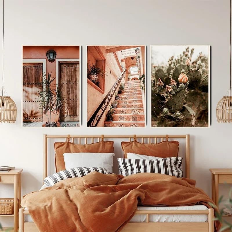 Cuadro en lienzo con alma vintage de cactus mexicanos para inspirar tu hogar y sala 2