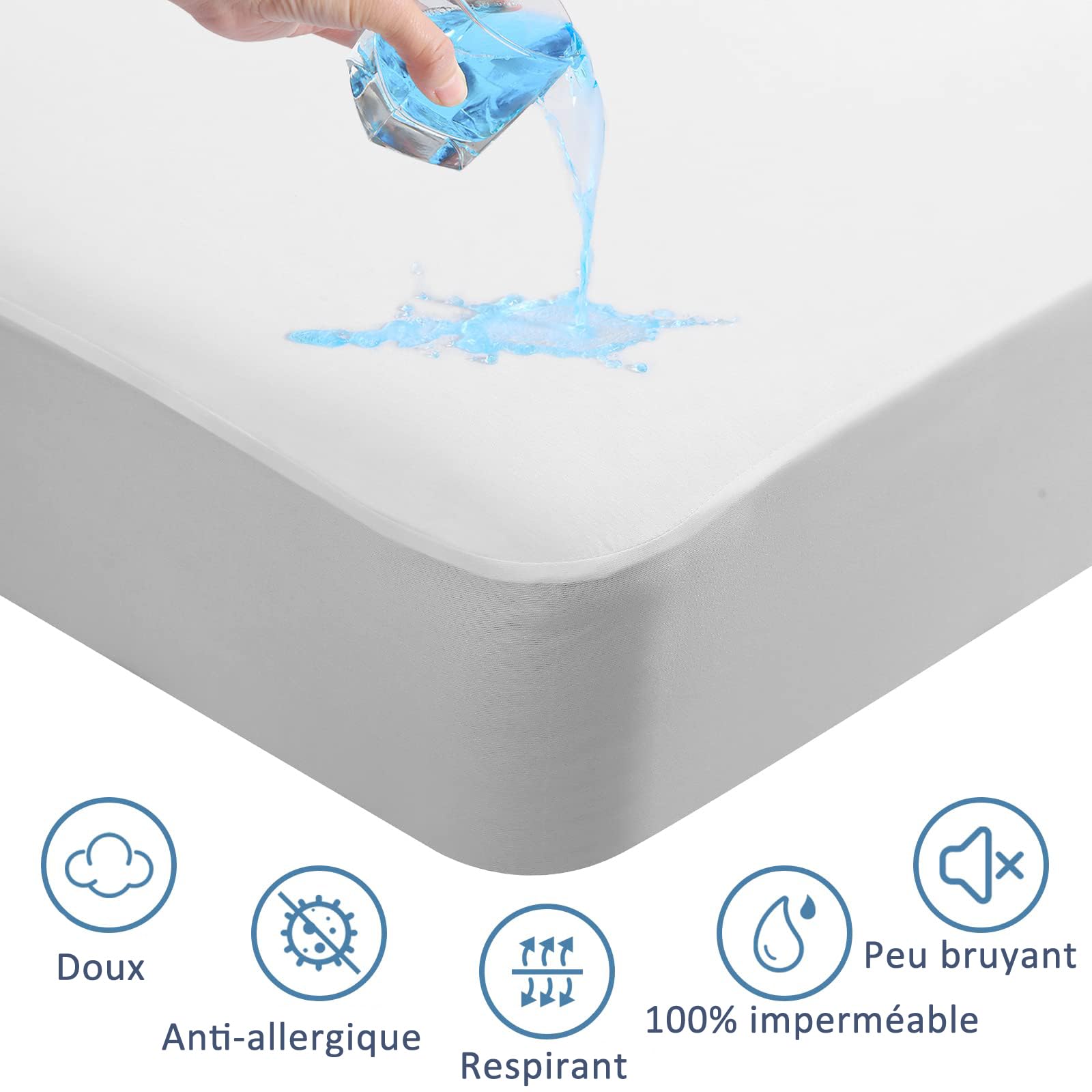 Alèse Imperméable Sweet Night 90x190cm - Protège Matelas Respirant Et Silencieux - Lavable 90°C