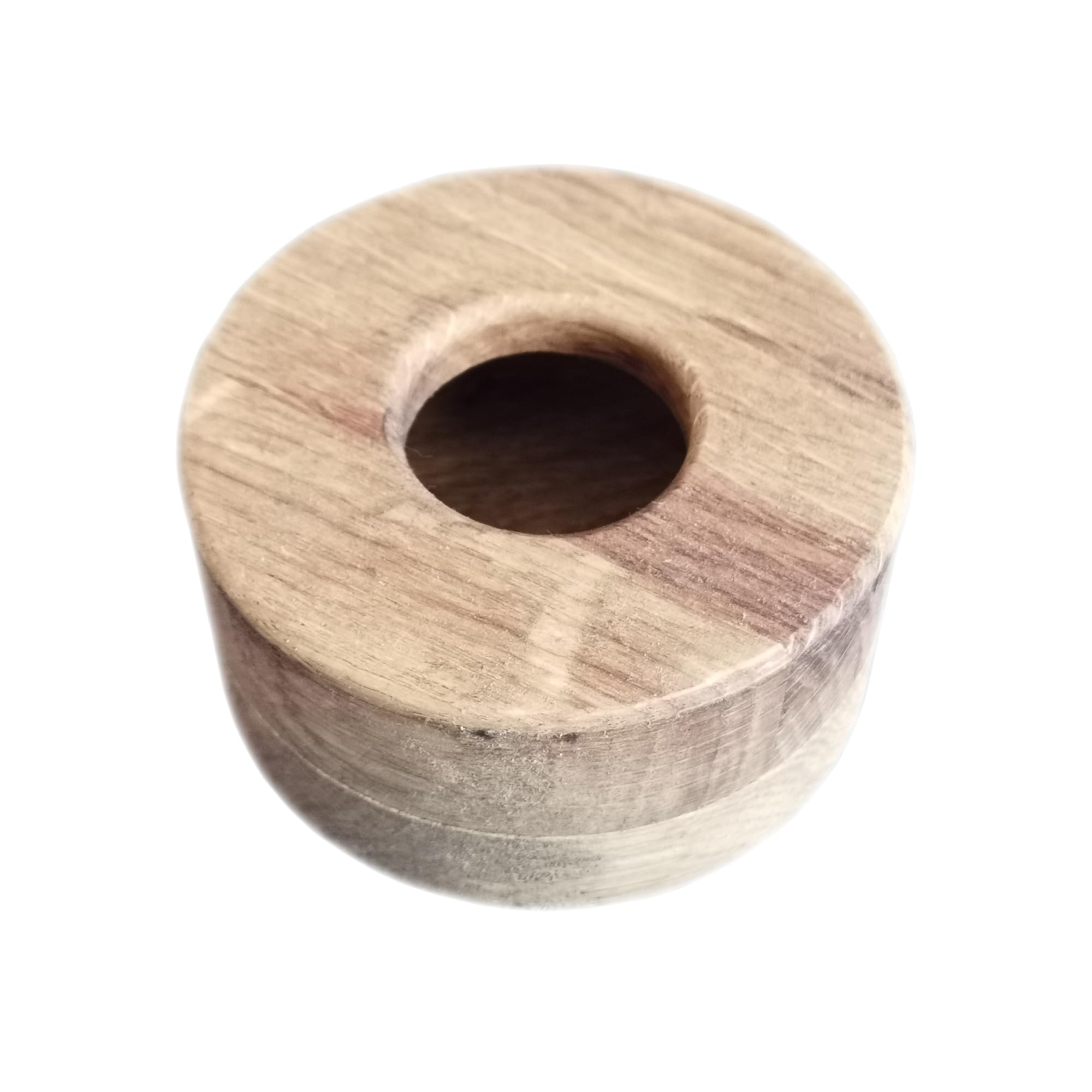 Cendrier en chêne d'exception, un bel objet rond de 100 x 50 mm